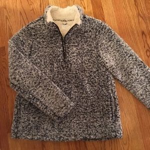 sherpa pullover with pockets